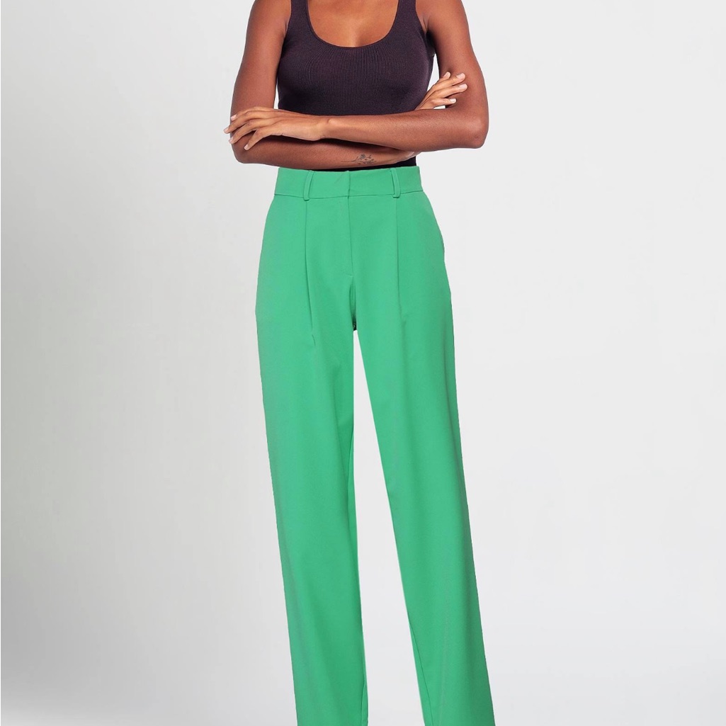 Italian Pallazzo Green Women's Pants